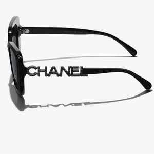 SOLD! Chanel rectangle sunglasses with crystals